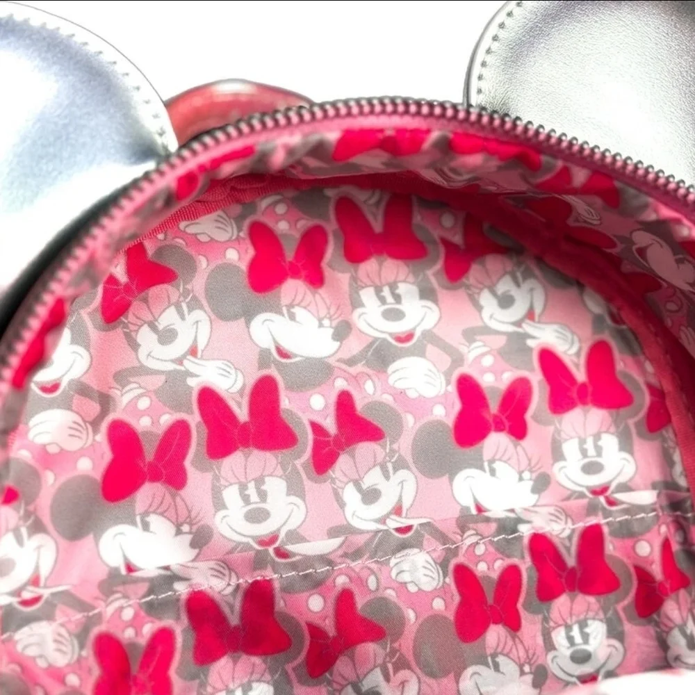 Loungefly Platinum Minnie Mouse Mini Backpack